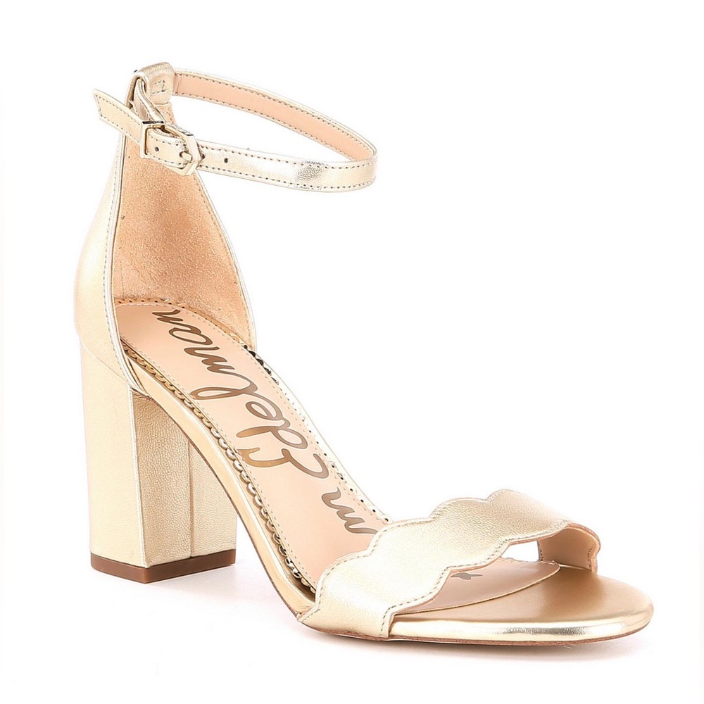 Sam Edelman Odila Gold Block Heels